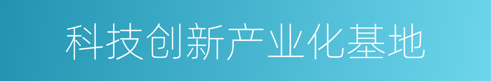 科技创新产业化基地的同义词