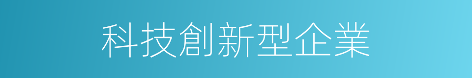 科技創新型企業的同義詞