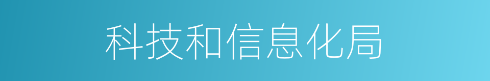 科技和信息化局的同义词