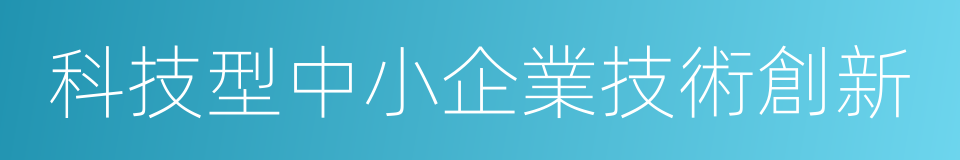 科技型中小企業技術創新的同義詞