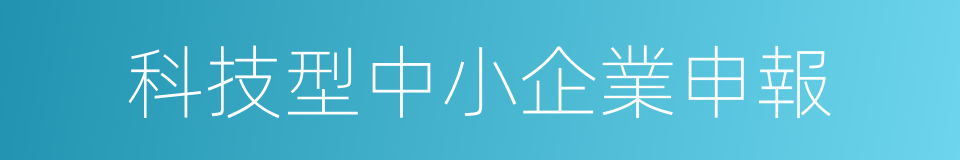 科技型中小企業申報的同義詞