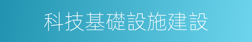 科技基礎設施建設的同義詞