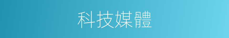 科技媒體的同義詞