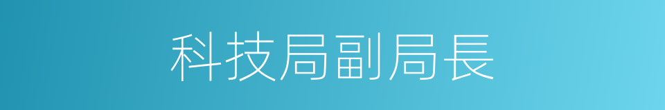 科技局副局長的同義詞