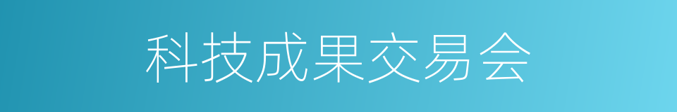 科技成果交易会的同义词