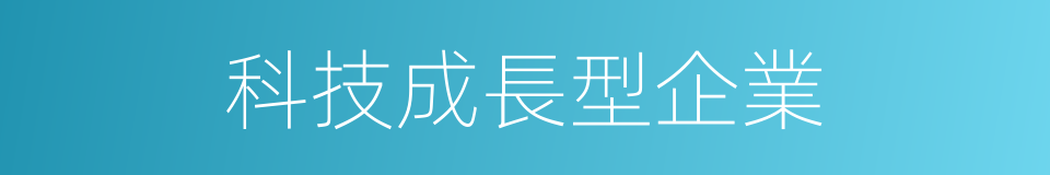 科技成長型企業的同義詞