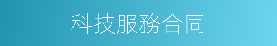 科技服務合同的同義詞