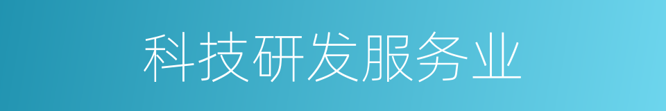 科技研发服务业的同义词