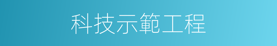 科技示範工程的同義詞