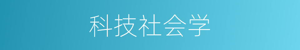 科技社会学的同义词