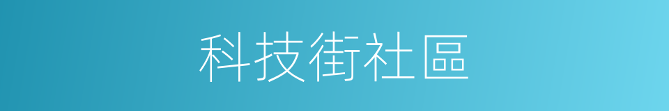 科技街社區的同義詞