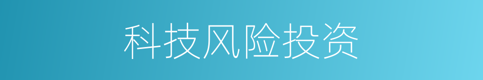 科技风险投资的同义词