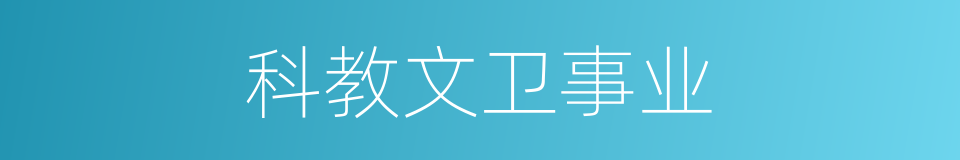 科教文卫事业的同义词