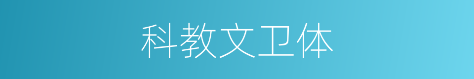 科教文卫体的同义词