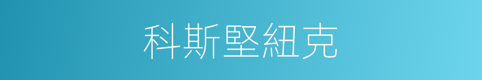 科斯堅紐克的同義詞
