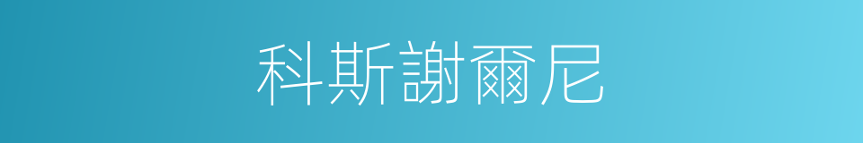 科斯謝爾尼的同義詞