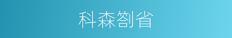 科森劄省的同義詞