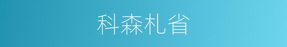 科森札省的同义词