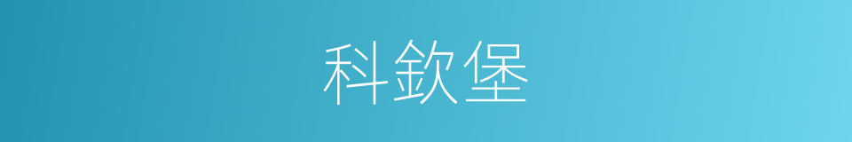 科欽堡的同義詞