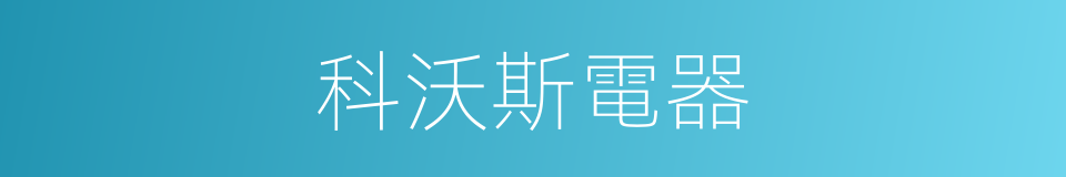 科沃斯電器的同義詞