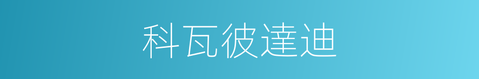 科瓦彼達迪的同義詞