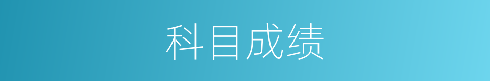 科目成绩的同义词