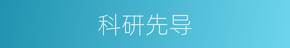 科研先导的同义词