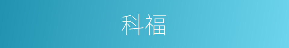 科福的同义词