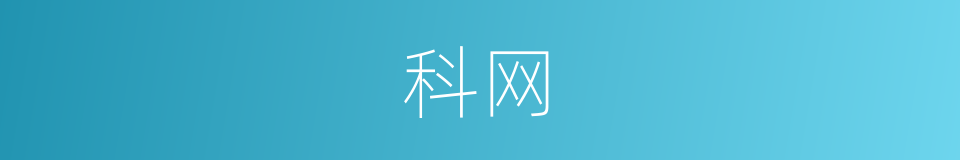 科网的意思