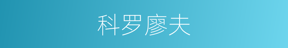 科罗廖夫的同义词