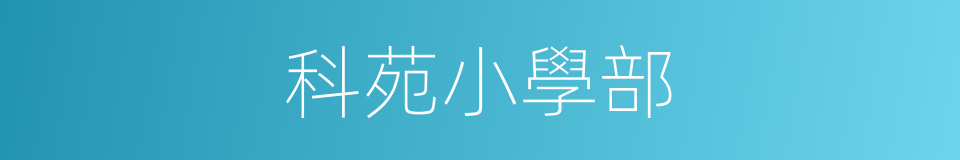 科苑小學部的同義詞