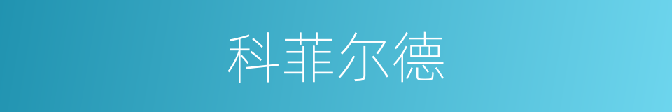 科菲尔德的同义词