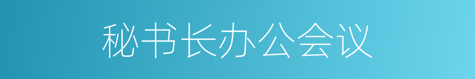 秘书长办公会议的同义词