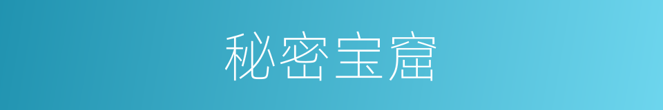 秘密宝窟的同义词