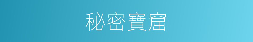 秘密寶窟的同義詞