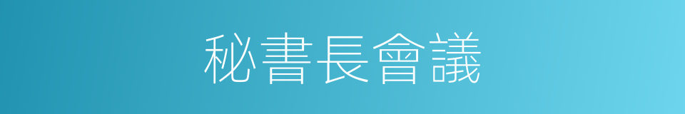 秘書長會議的同義詞