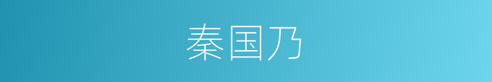 秦国乃的同义词