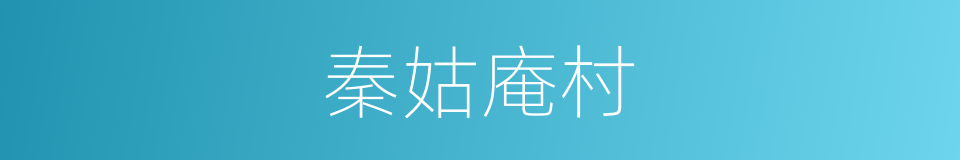 秦姑庵村的同义词