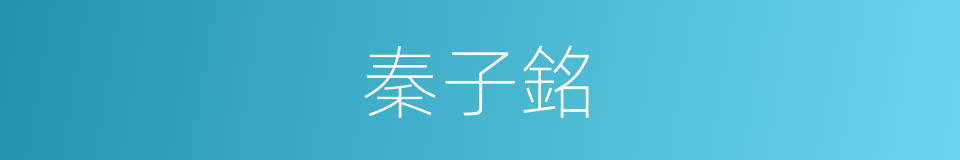 秦子銘的同義詞