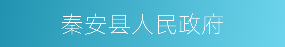 秦安县人民政府的同义词