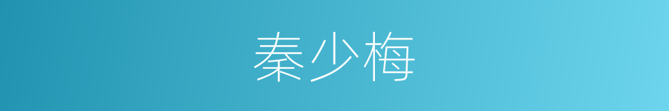 秦少梅的同义词