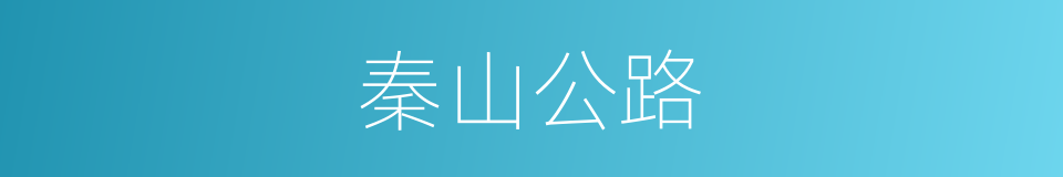 秦山公路的同义词