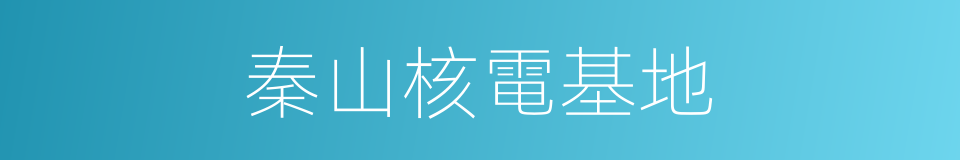 秦山核電基地的同義詞