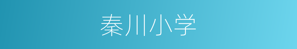 秦川小学的同义词
