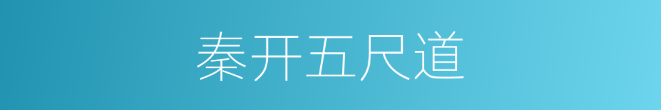 秦开五尺道的同义词