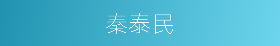 秦泰民的同义词