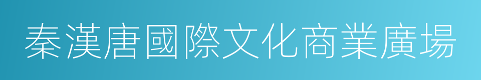 秦漢唐國際文化商業廣場的同義詞