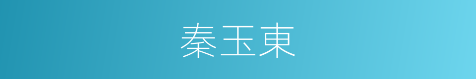 秦玉東的同義詞