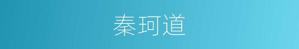 秦珂道的同义词