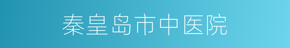 秦皇岛市中医院的同义词